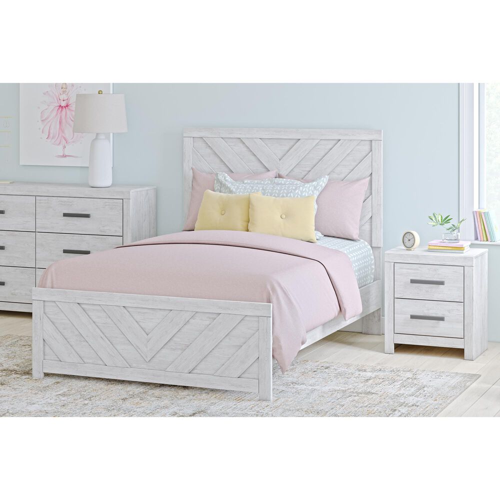 Ashley Cayboni Full Panel Bed in Whitewash, , large