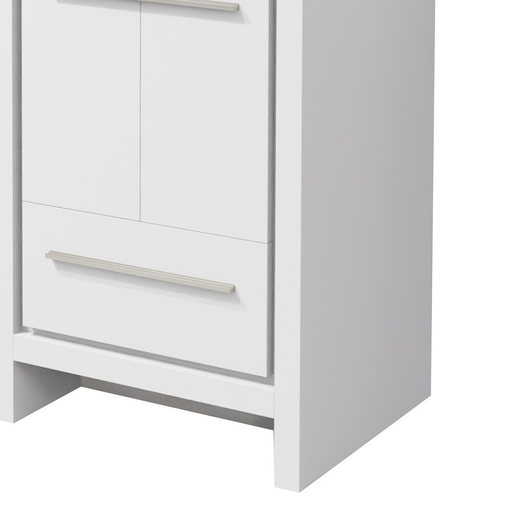 Lexora Home Lafarre 24" Single Bathroom Vanity in White with 2 cm White Quartz Top and Rectangular Sink, , large