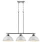 Golden Lighting Duncan 3-Light Pendant with White Shade in Chrome, , large