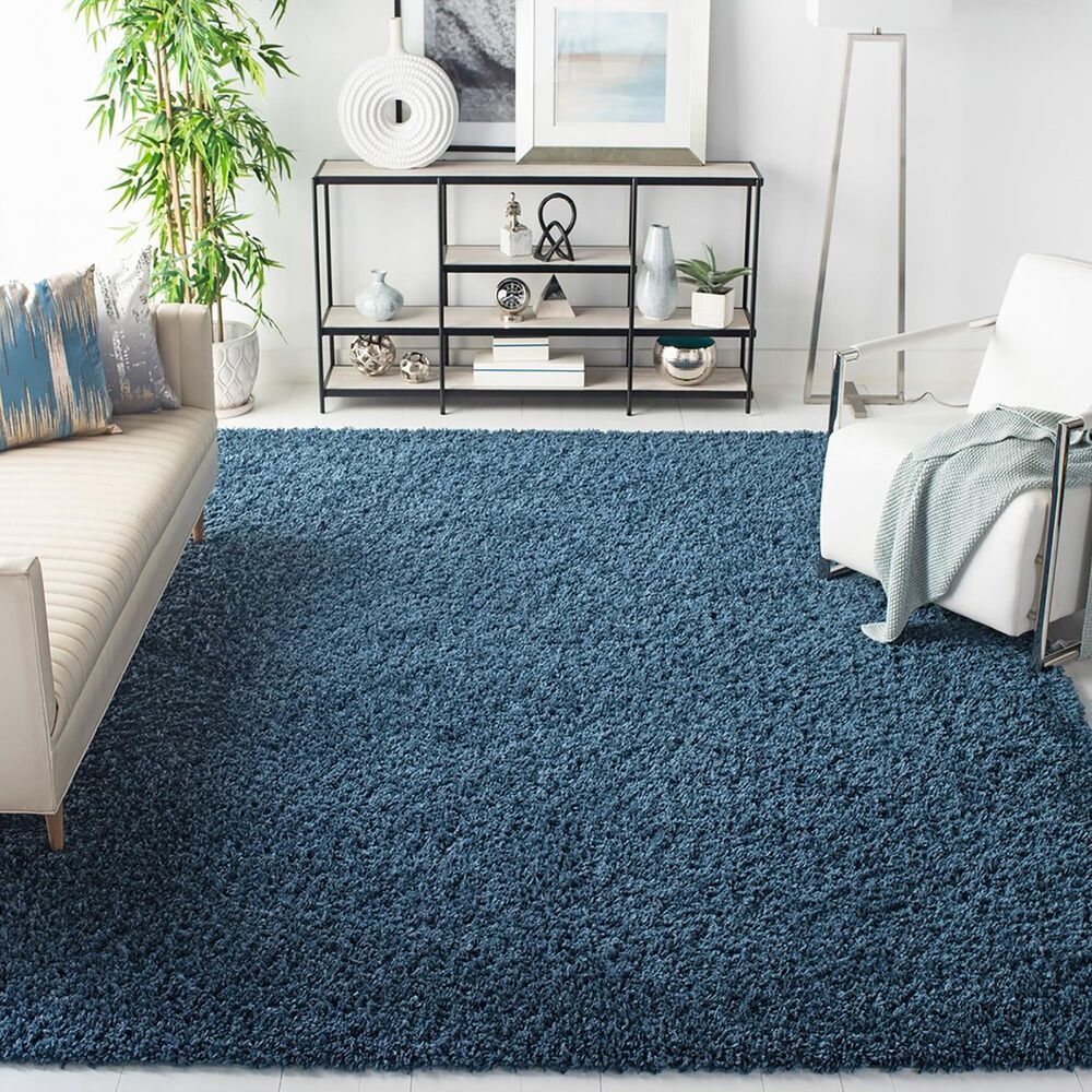Safavieh August Shag AUG200M 10&#39; x 14&#39; Navy Area Rug, , large