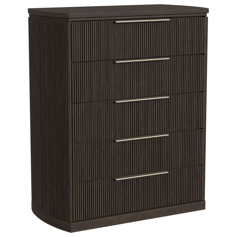 Mayberry Hill Sylvie 5 Drawer Chest in Dark Brown, , large