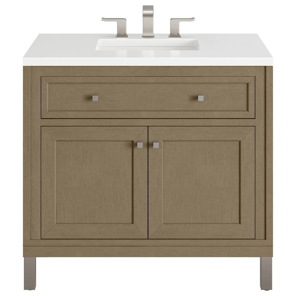 James Martin Vanities Chicago 36" Single Bathroom Vanity Cabinet in Walnut Whisper, , large