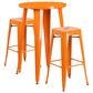 Flash Furniture 3-Piece Metal Bar Table Set in Orange, , large