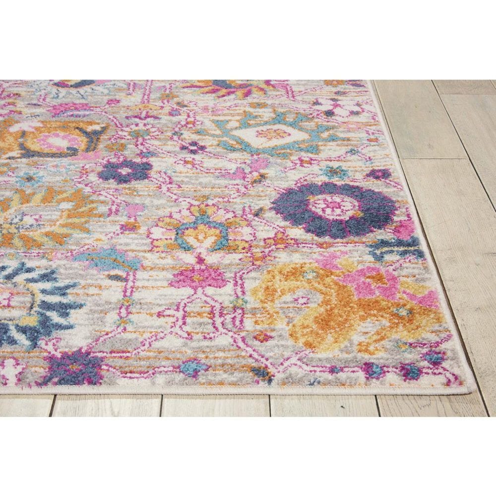 Nourison Passion PSN01 5&#39;3&quot; x 7&#39;3&quot; Silver Area Rug, , large