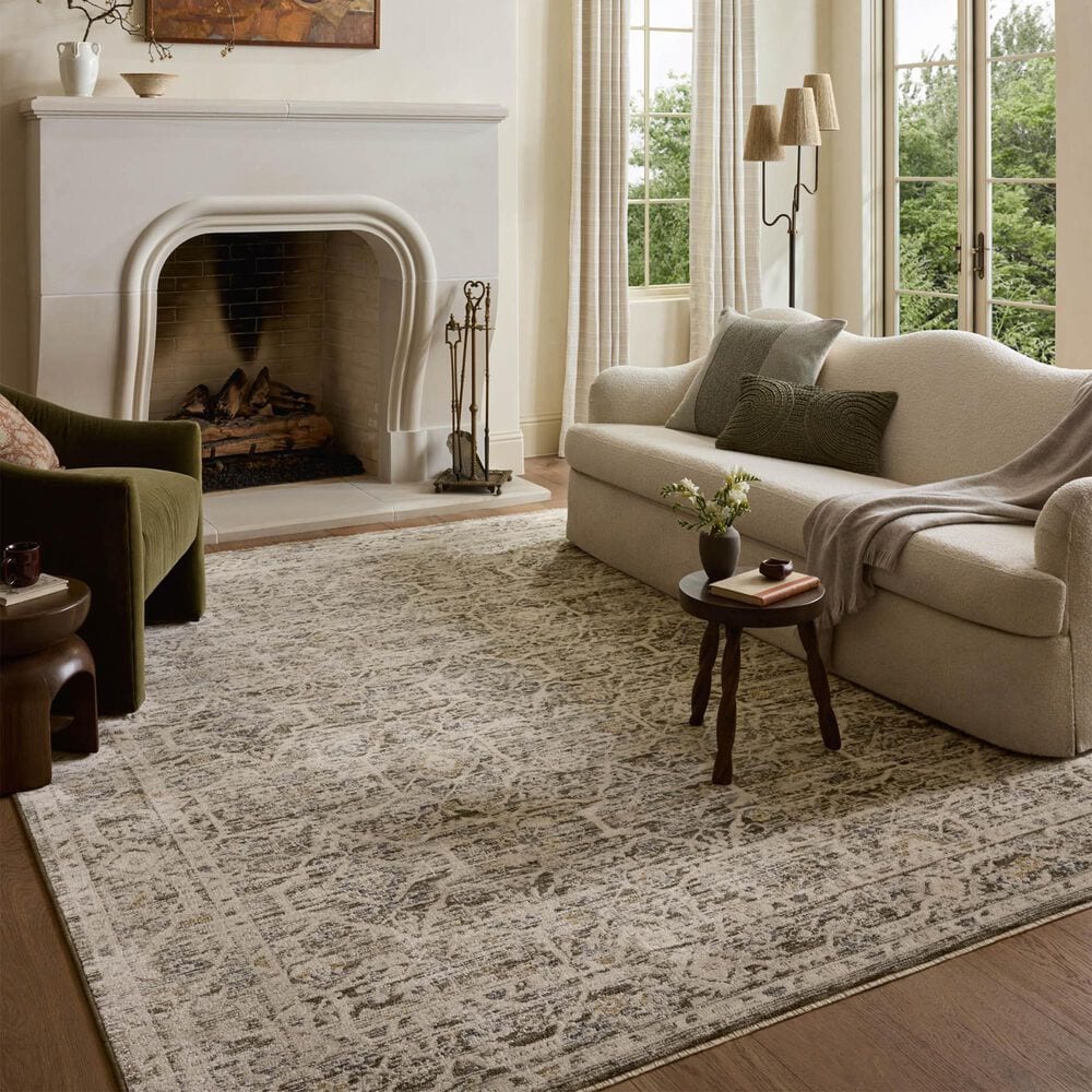 Loloi Clarisse Olive and Ivory 6&#39;3&quot; x 9&#39;6&quot; Area Rug, , large