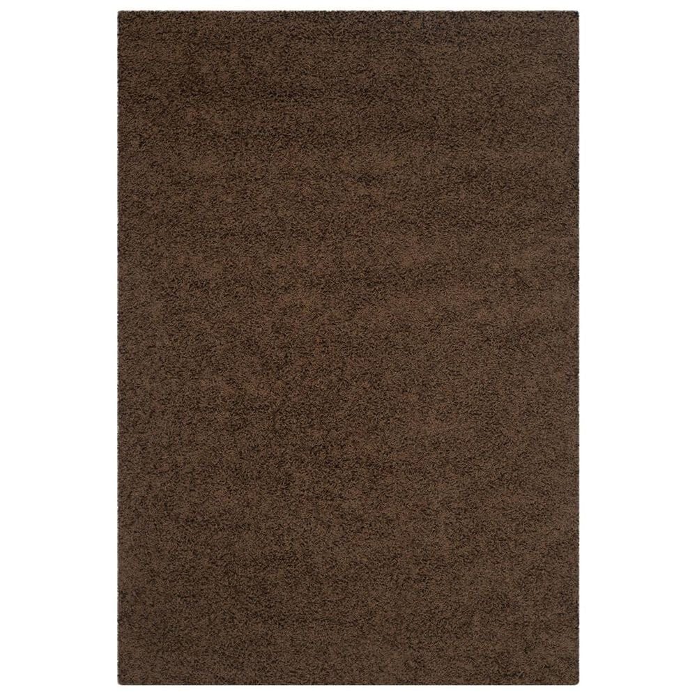 Safavieh Athens Shag SGA119A-5 5"1" x 7"6" Brown Area Rug, , large