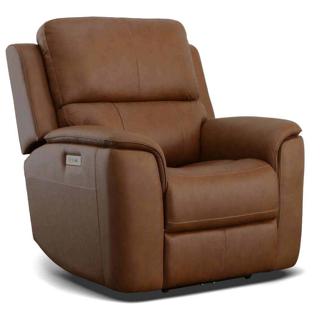 Flexsteel Henry 3-Piece Power Reclining Living Room Set in Caramel, , large