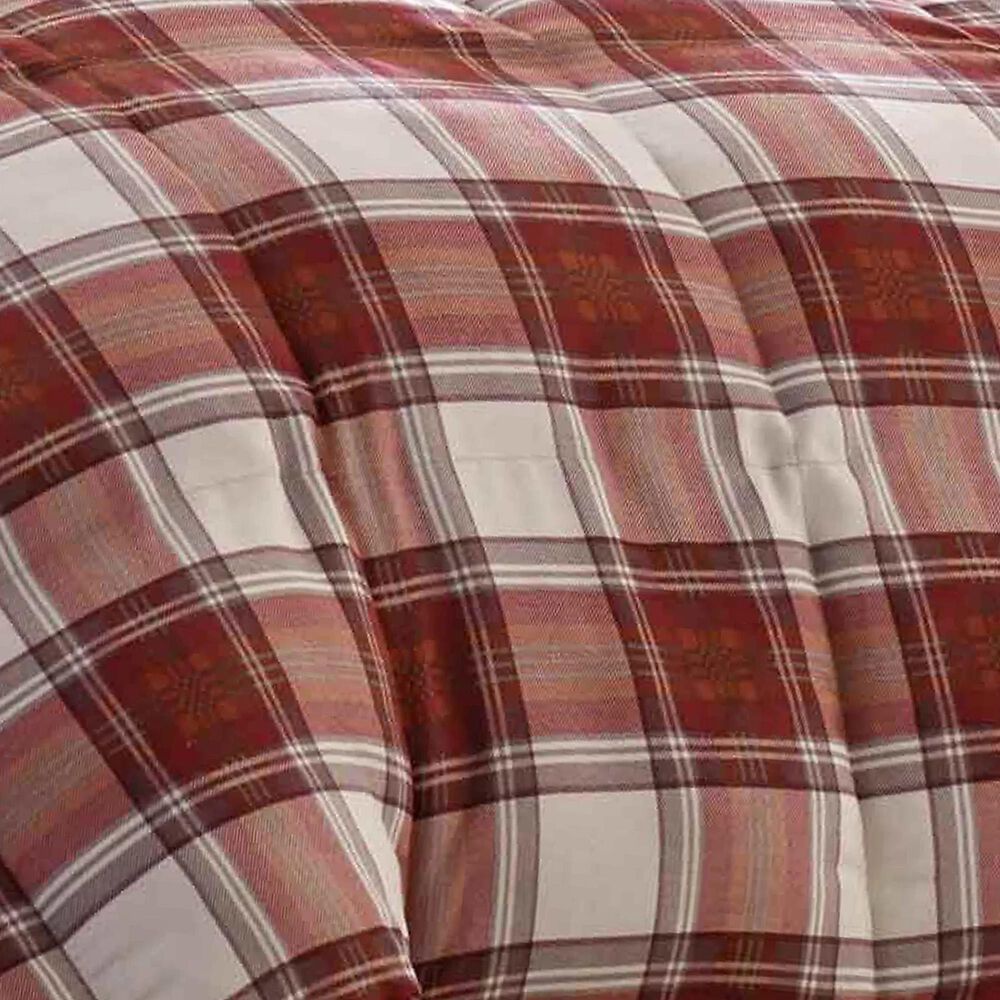 Revman Edgewood 3-Piece King Duvet Cover Set in Red and Beige, , large