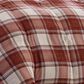 Revman Edgewood 3-Piece King Duvet Cover Set in Red and Beige, , large