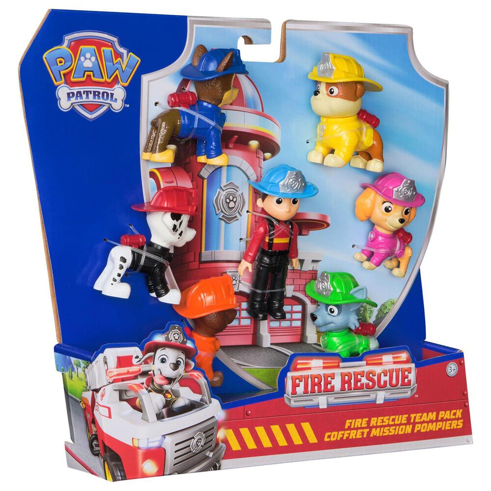 PAW Patrol 7-Piece Fire Rescue Team Figure Pack in Multicolor, , large
