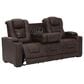 Ashley Owner"s Box Power Reclining Sofa in Thyme, , large