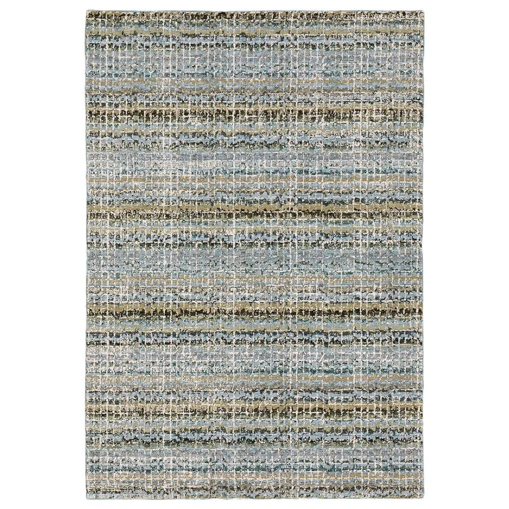 Oriental Weavers Atlas Stripe 747B0 1"10" x 3"2" Blue and Green Scatter Rug, , large