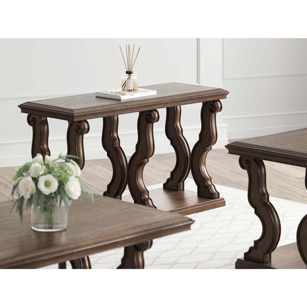 Ashley Maylee Sofa Table in Dark Brown, , large
