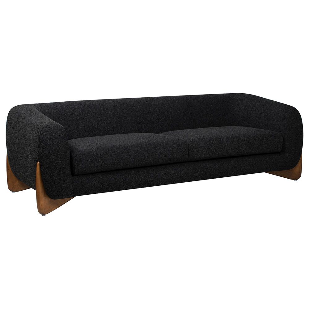 Jennifer Taylor Home Alpine Stationary Sofa in Ebony Black, , large