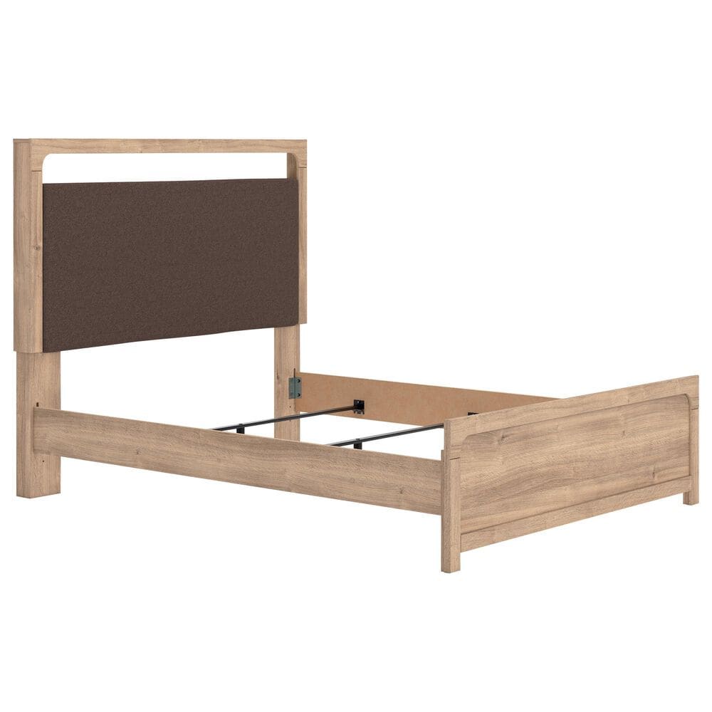Ashley Kinlanni Queen Upholstered Panel Bed in Tan, , large