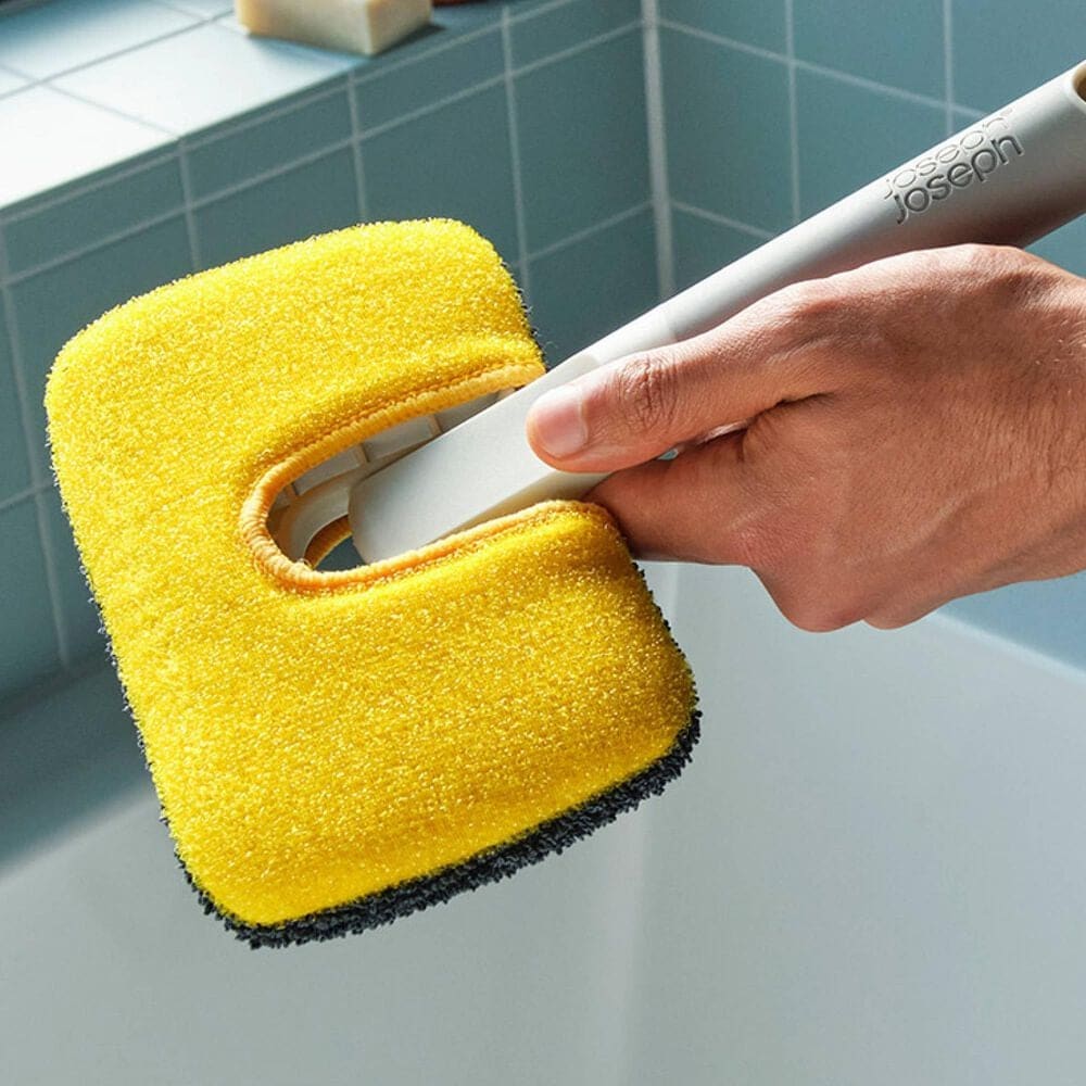 Joseph Joseph CleanTech 2-in-1 Surface Scrubber Tool in Stone, , large