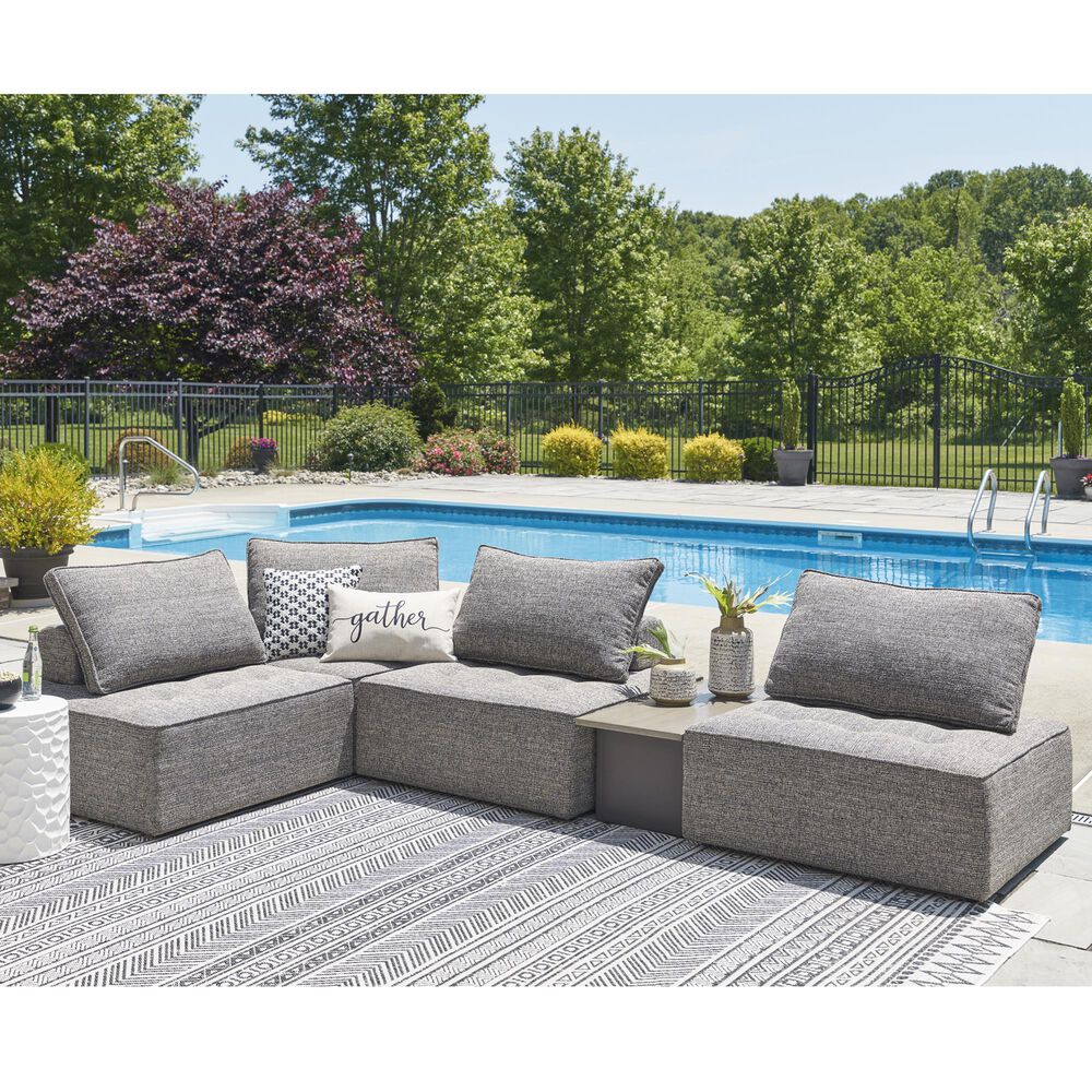 Ashley 5-Piece Outdoor Modular Sectional in Brown, , large