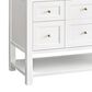James Martin Vanities Breckenridge 48" Single Bathroom Vanity in Bright White with 3 cm Lime Delight Quartz Top and Rectangular Sink, , large
