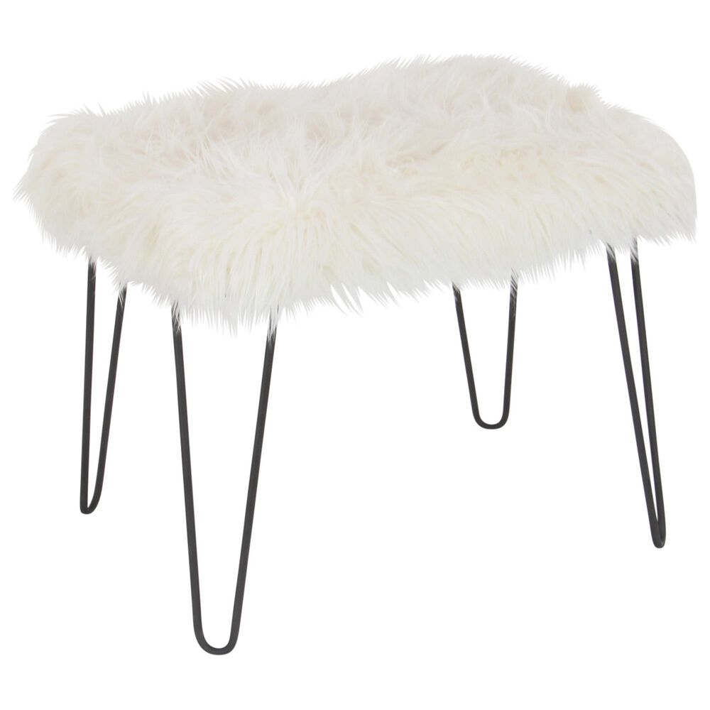 Uma Enterprises Hamilton19" x 24" Stool in White, , large