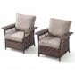 Sunwell Garden Patio Sationary Chair in Beige (Set of 2), , large