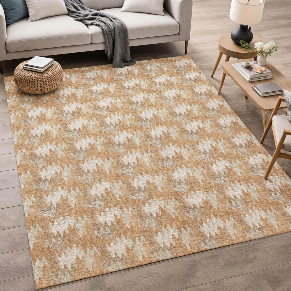 Dalyn Rug Company Soft Essentials Chevron Copper 3' x 5' Area Rug, , large
