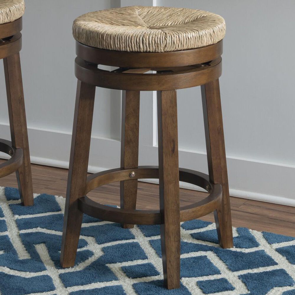 Parkerville Furniture Line Maya Swivel Counter Stool in Brown Walnut NFM