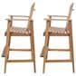 Hearth and Haven Outdoor Acacia Wood Adirondack Barstool in Natural Stained (Set of 2), , large