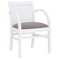 Linon Home Decor Samantha Woven Arm Chair in White, , large