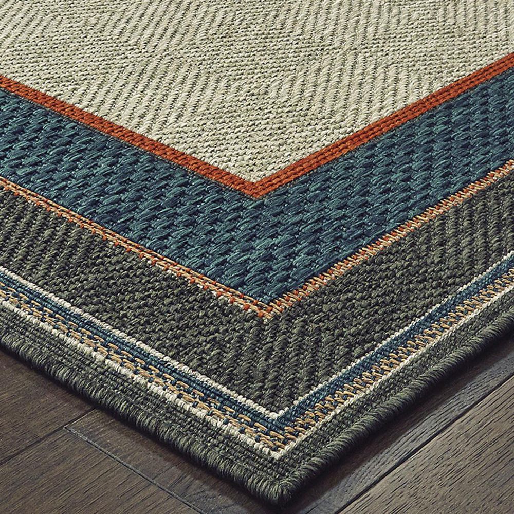Oriental Weavers Latitude 8021L 6&#39;7&quot; x 9&#39;2&quot; Grey and Blue Area Rug, , large