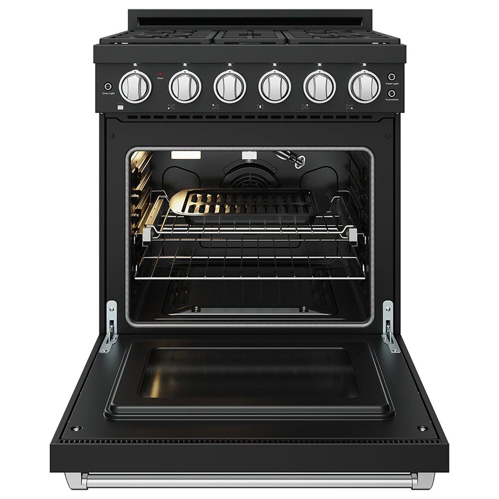 Thor Kitchen Gordon Ramsay 4.6 Cu. Ft. Professional Liquid Propane Range with Stainless Steel Handle Kit in Black, , large
