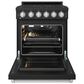 Thor Kitchen Gordon Ramsay 4.6 Cu. Ft. Professional Liquid Propane Range with Stainless Steel Handle Kit in Black, , large