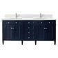 James Martin Vanities Brittany 72" Double Bathroom Vanity in Victory Blue with 3 cm White Zeus Quartz Top and Rectangular Sinks, , large