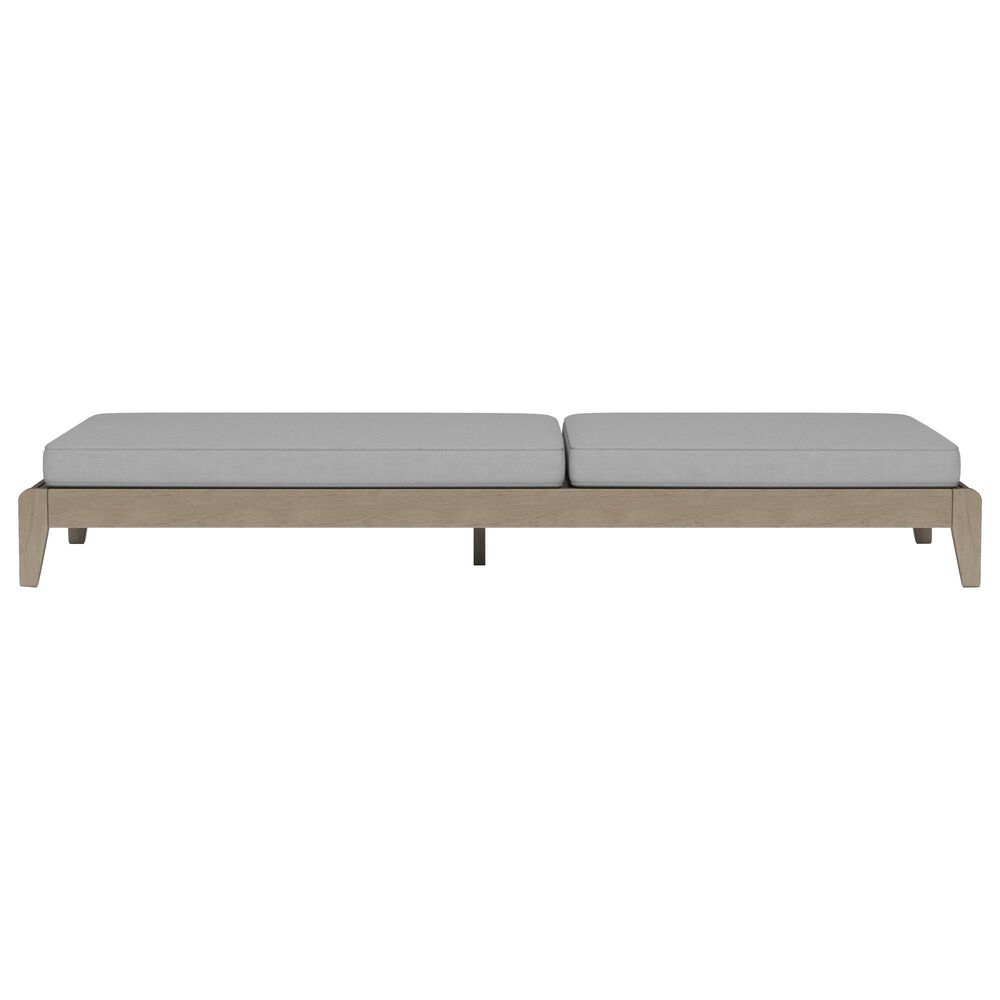 Homestyles Sustain Patio Chaise Lounge with Gray Cushion in Stain Brown, , large