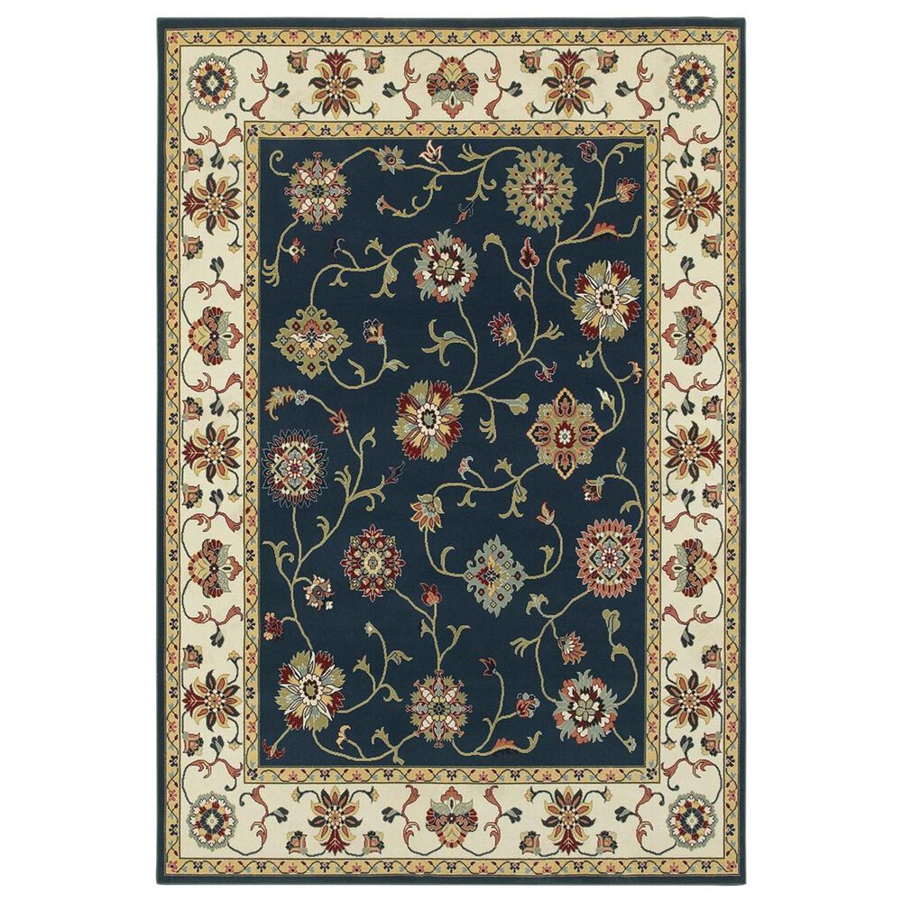Oriental Weavers Kashan 2336B 7"10" x 10"10" Navy Area Rug, , large