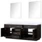 Lexora Home Abbey 84" Double Bathroom Vanity in White Oak with 2 cm White Quartz Top, Rectangular Sinks and 34" Mirrors, , large