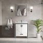 Lexora Home Ziva 30" Single Bathroom Vanity in White with 2 cm White Cultured Marble Top and Rectangular Sink, , large