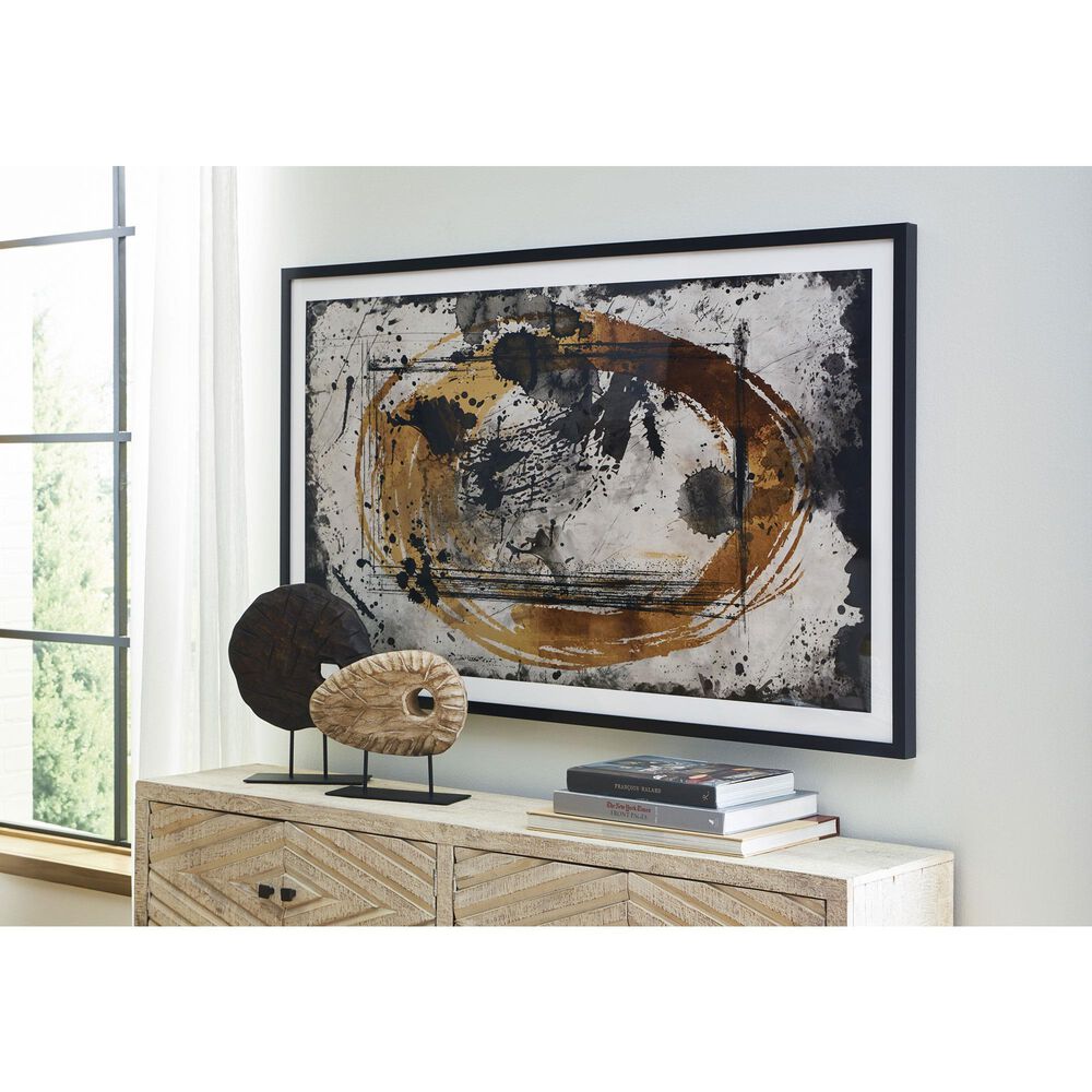 Ashley Clefting 37&quot; x 62.63&quot; Wall Art Set in Black, Caramel and Tan, , large