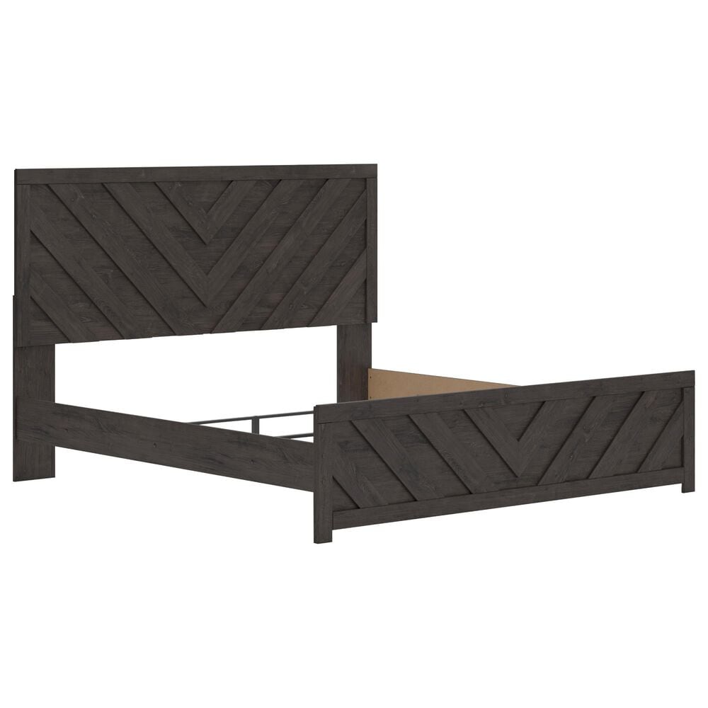Ashley Prendonea King Panel Bed in Dark Charcoal, , large