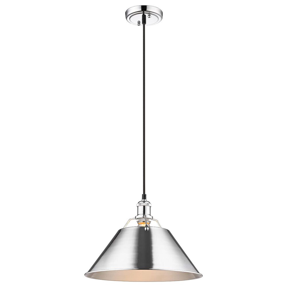 Golden Lighting Orwell 1-Light Wide Large Pendant in Chrome, , large
