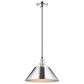 Golden Lighting Orwell 1-Light Wide Large Pendant in Chrome, , large