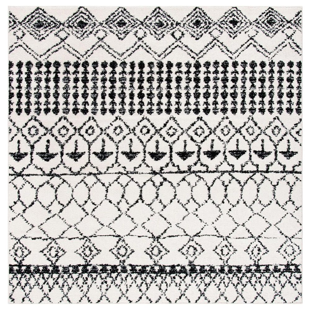 Safavieh Tulum 6"7" Square Ivory and Black Area Rug, , large