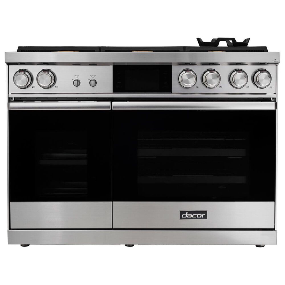 Dacor Modernist 48" Dual Fuel Steam Liquid Propane/High Altitude Range in Silver Stainless Steel, , large