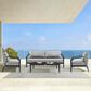 Blue River Palma 4-Piece Patio Lounge Set in Dark Grey, , large