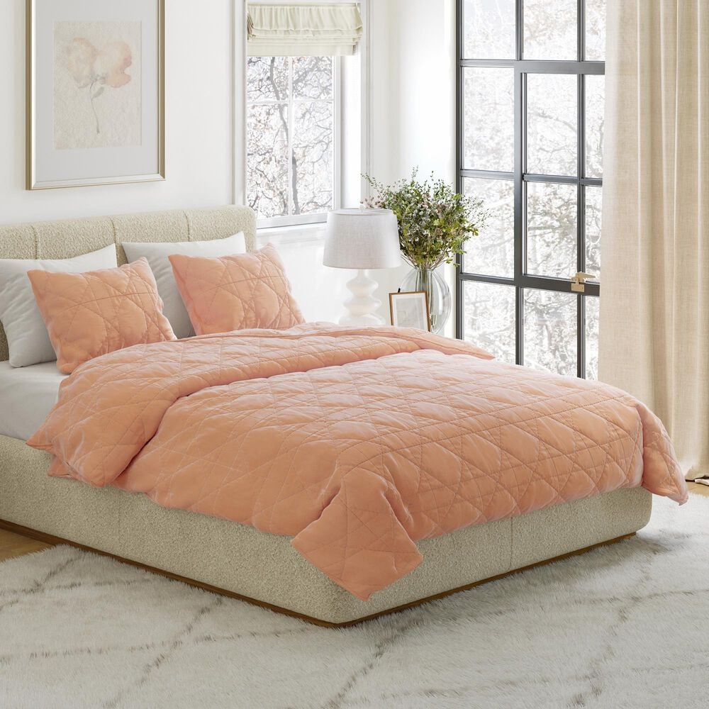 Timberlake 2-Piece Velvet Twin Quilt Set in Pink, , large