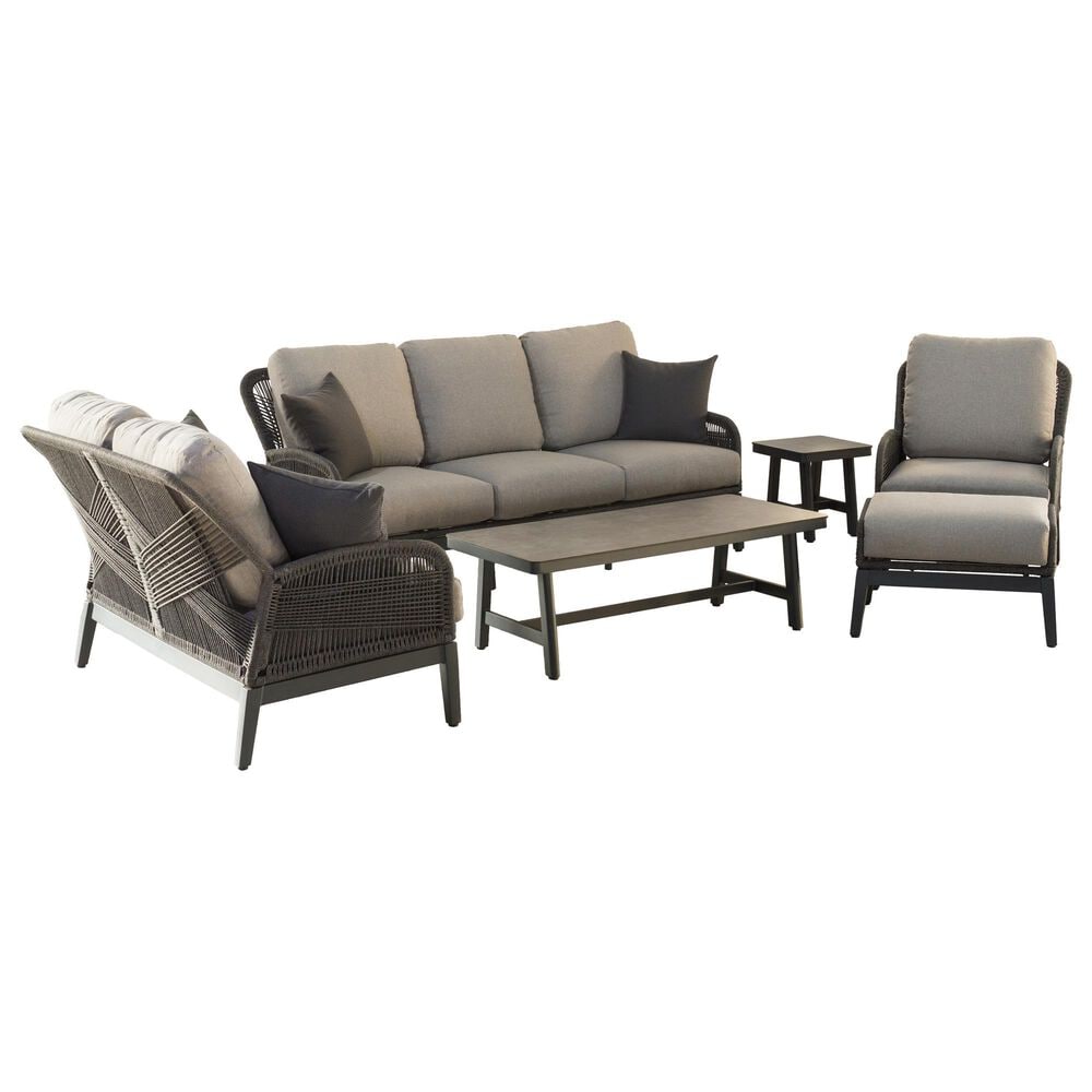 GatherCraft Cyrus 6-Piece Patio Conversation Set in Mystic Taupe, , large