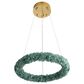 Golden Lighting Corallo 30" 1-Light LED Chandelier with Turquoise Shade in Gold, , large
