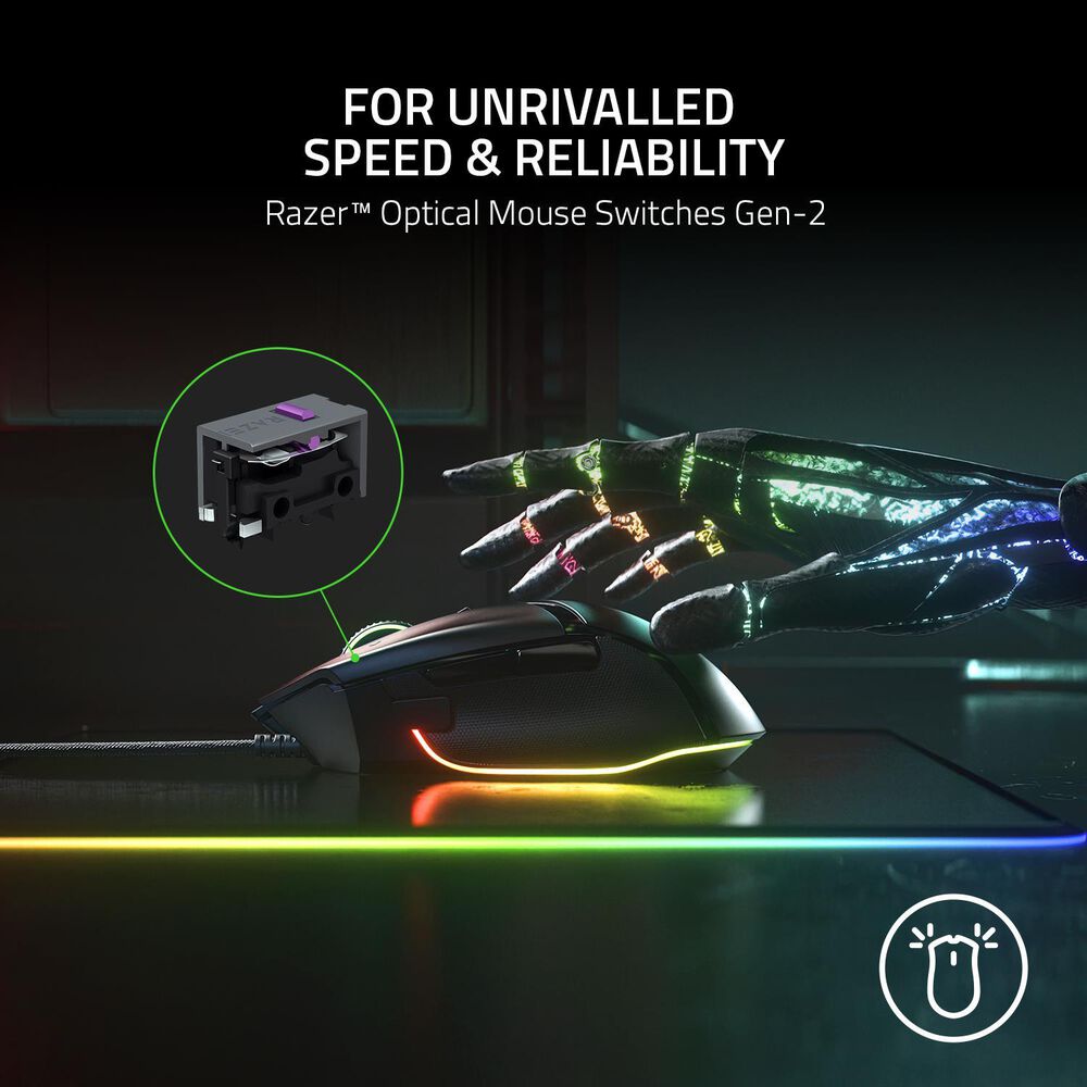 Razer Basilisk V3 Wired Optical Gaming Mouse in Black, , large