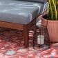 Linon Home Decor Summerlyn Patio Middle Chair with Walnut Frame in Grey, , large