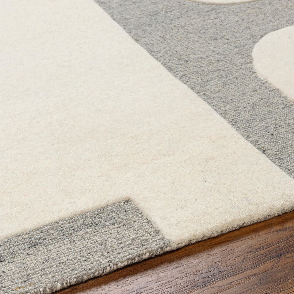 Surya Brook 8&#39; x 10&#39; Beige and Charcoal Area Rug, , large