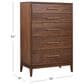 Riva Ridge Jasper 5 Piece King Upholstered Panel Bedroom Set in Modern Walnut, , large